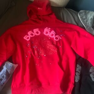 Sp5der Worldwide Red Angel Hoodie